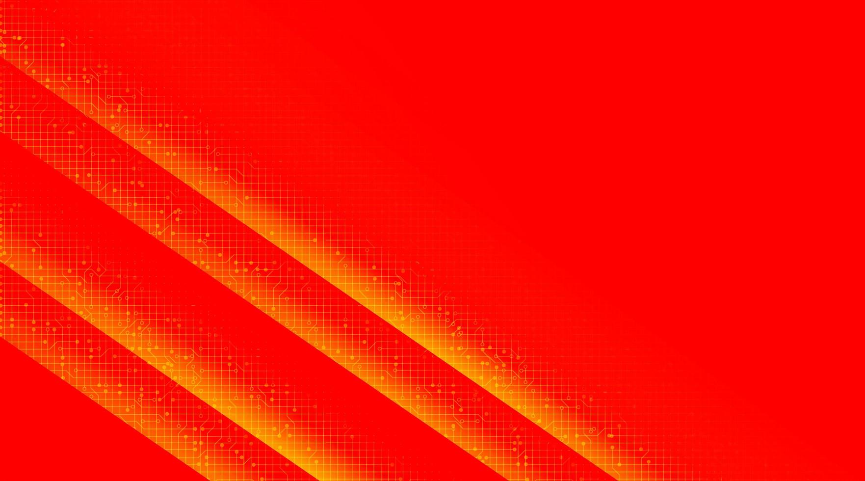 Red and Orange Circuit Microchip on Technology Background,Hi-tech Digital and Connection Concept design,Free Space For text in put,Vector illustration. vector