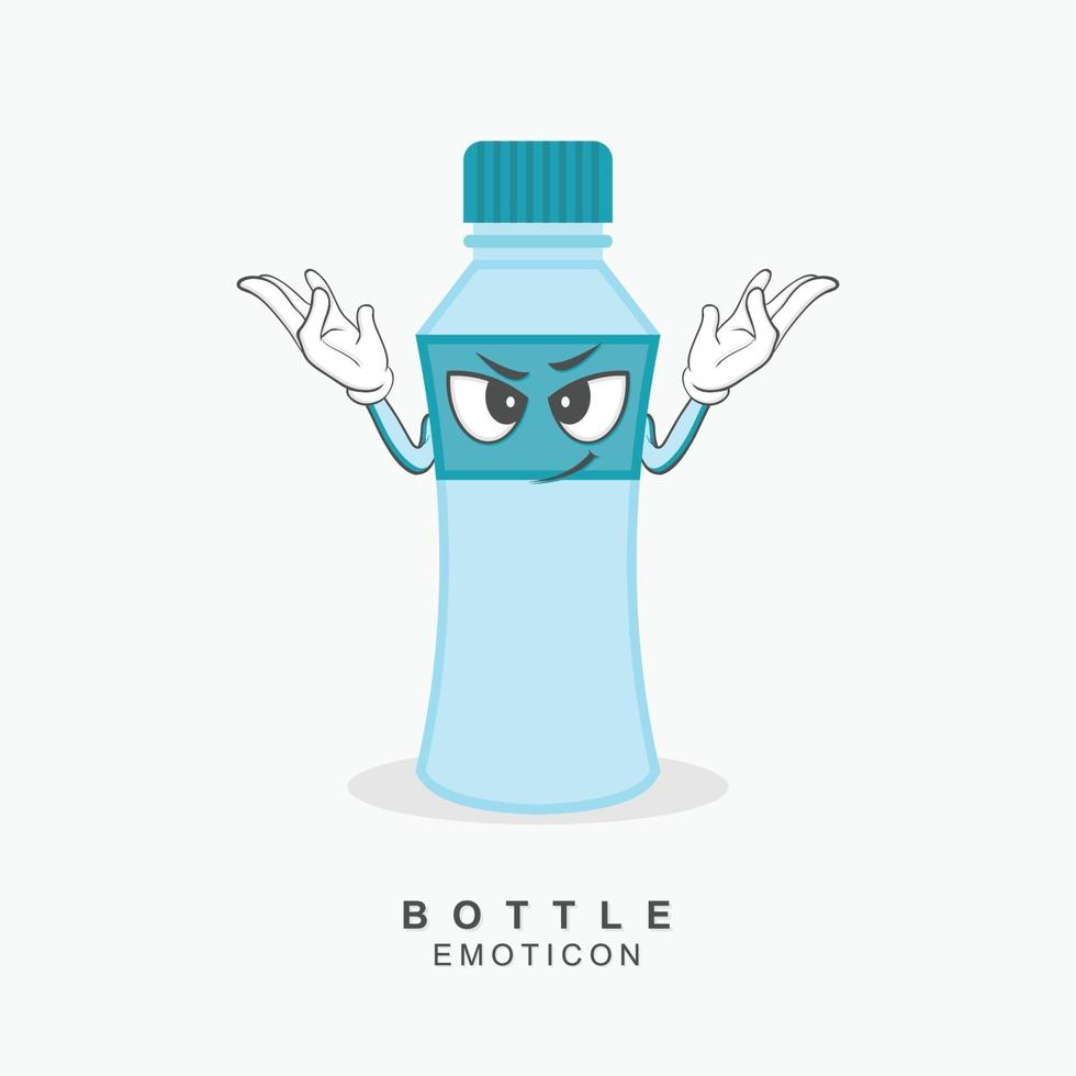 Bottle character design vector