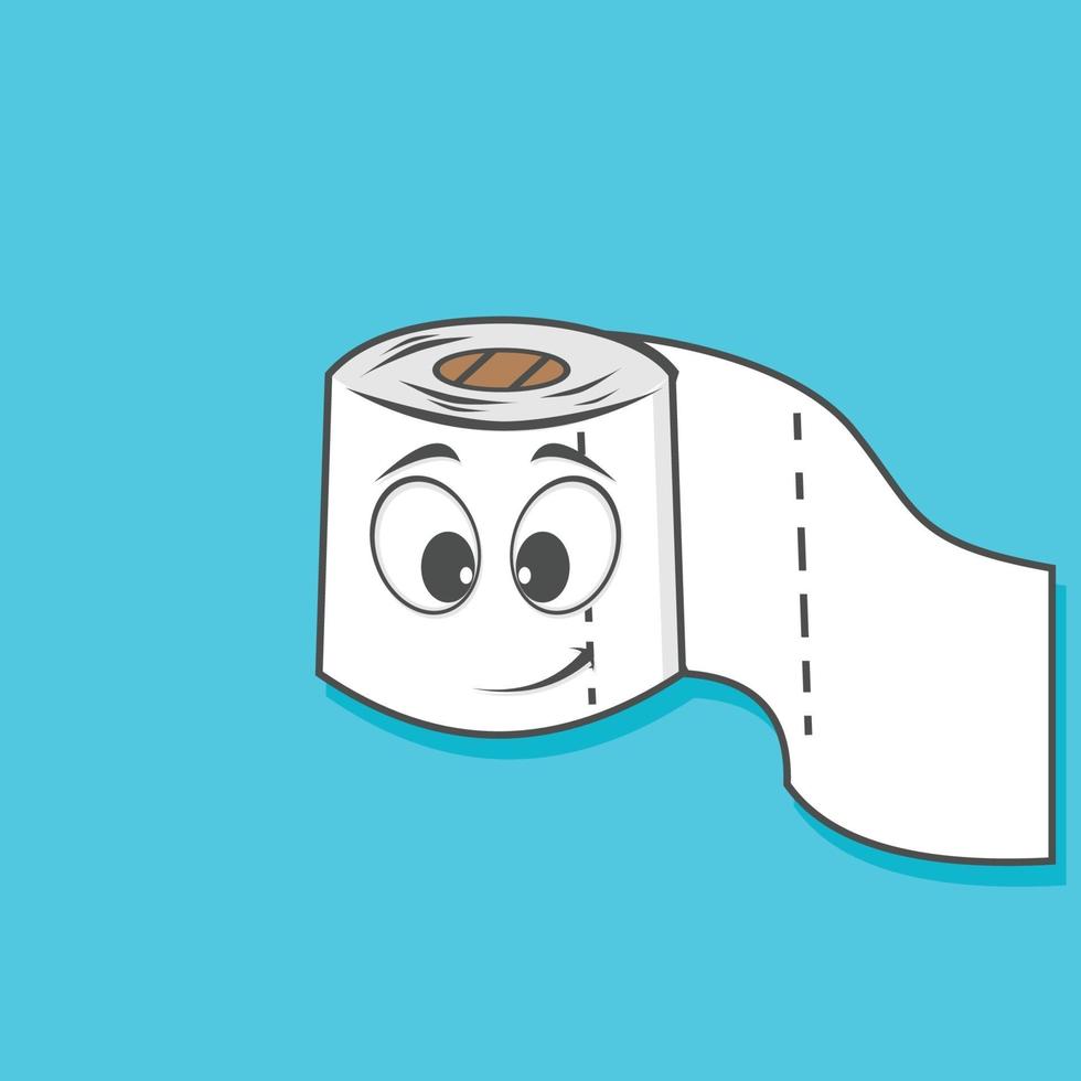 Toilet paper character Design Vector