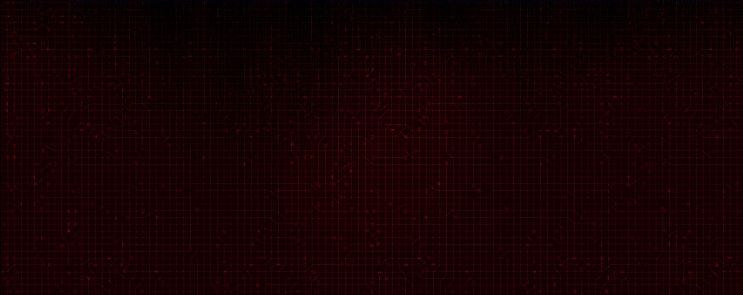 Abstract Dark Red Circuit Microchip Technology on Black Future Background,Hi-tech Digital Sound wave and Studio Concept design,Vector illustration. vector