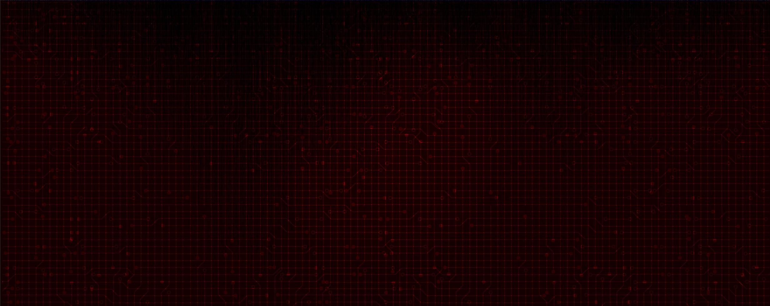 Abstract Dark Red Circuit Microchip Technology on Black Future Background,Hi-tech Digital Sound wave and Studio Concept design,Vector illustration. vector