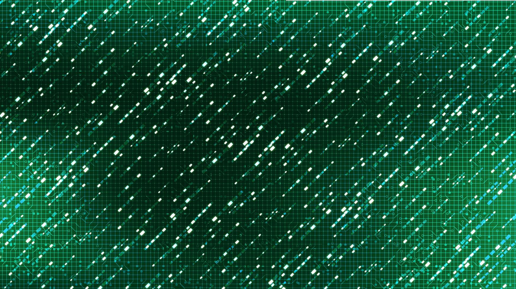 Fondo de tecnología de microchip de circuito verde claro, diseño de concepto de tormenta de meteoros digital y electrónica de alta tecnología, espacio libre para texto en el lugar, ilustración vectorial. vector