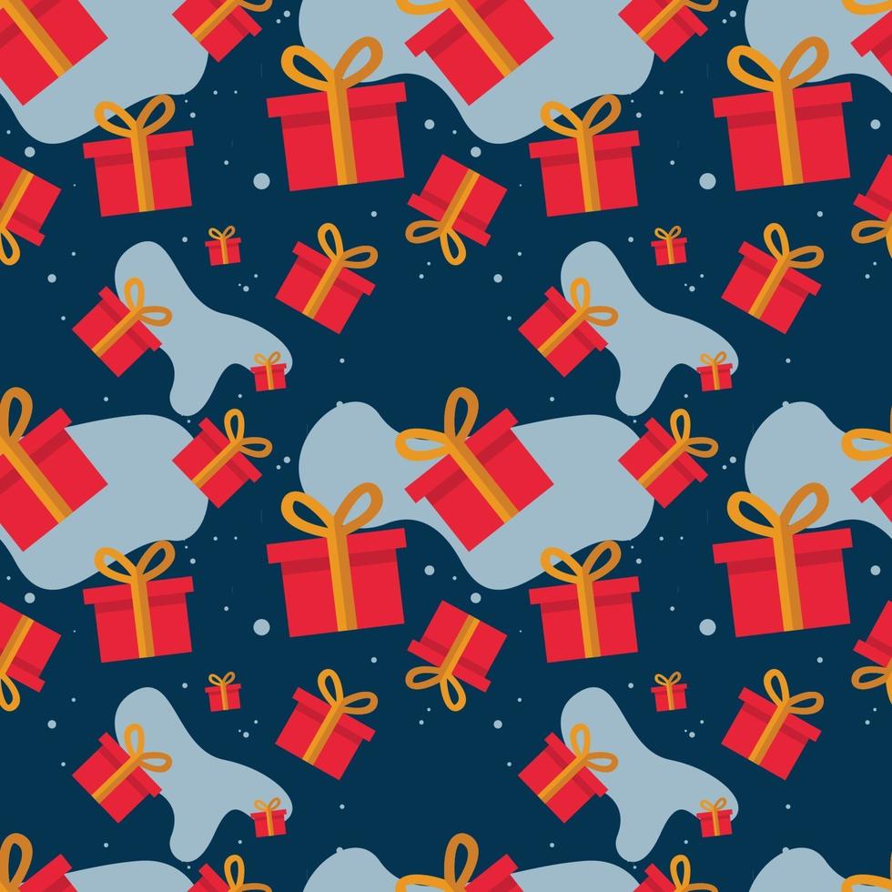 Christmas Gifts Seamless Pattern Vector Illustration