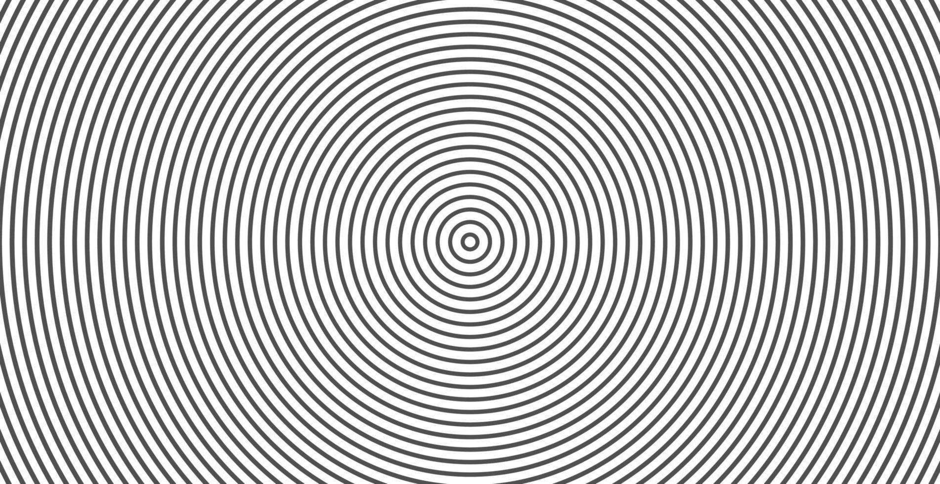 Concentric circle. Illustration for sound wave. Abstract circle line pattern. Black and white graphics vector