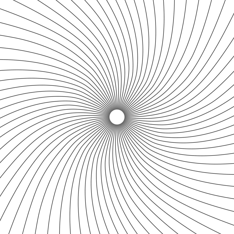 Concentric circle. Illustration for sound wave. Abstract circle line pattern. Black and white graphic vector