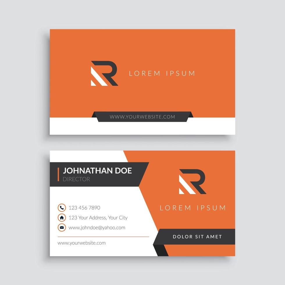 Professional Minimalist Business Card Template vector
