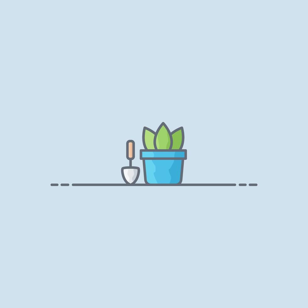 Planting trees vector icon illustration