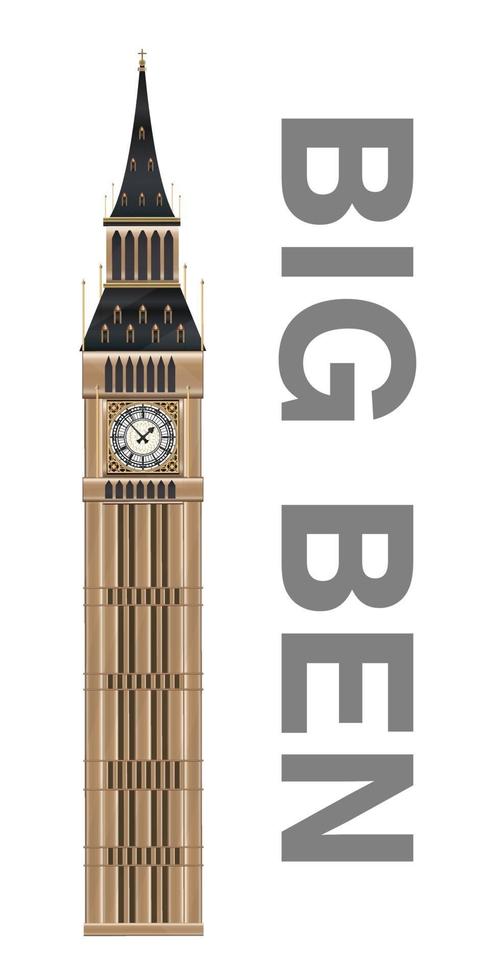 big ben watch tower of england  vector