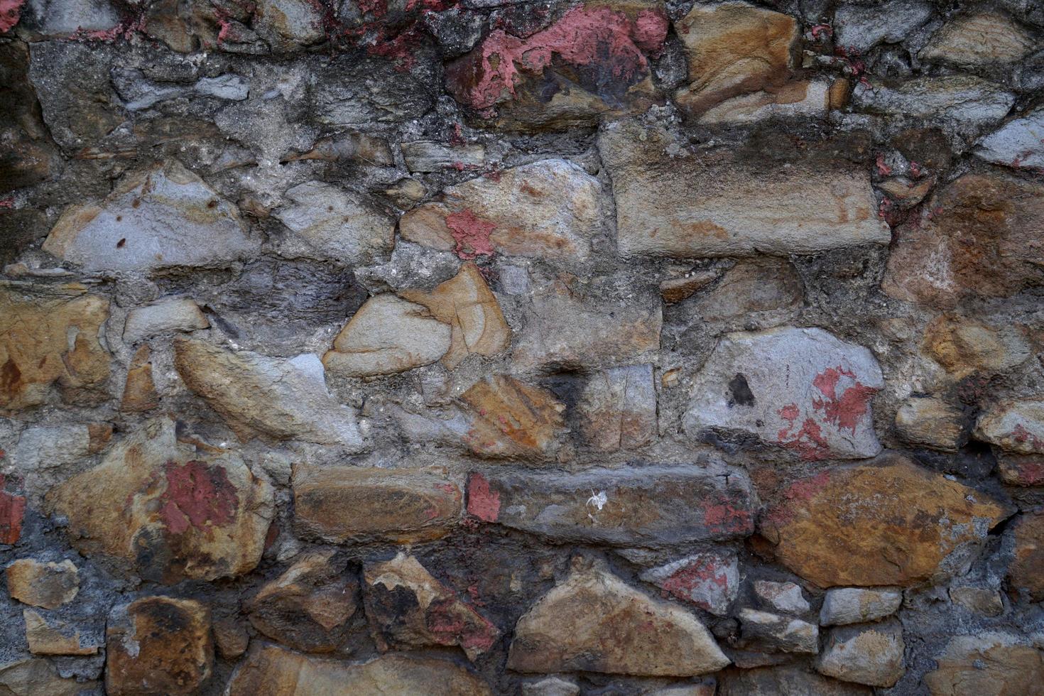 Worn stone wall photo