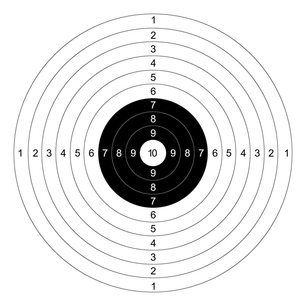 gun shooting paper targets vector with white background