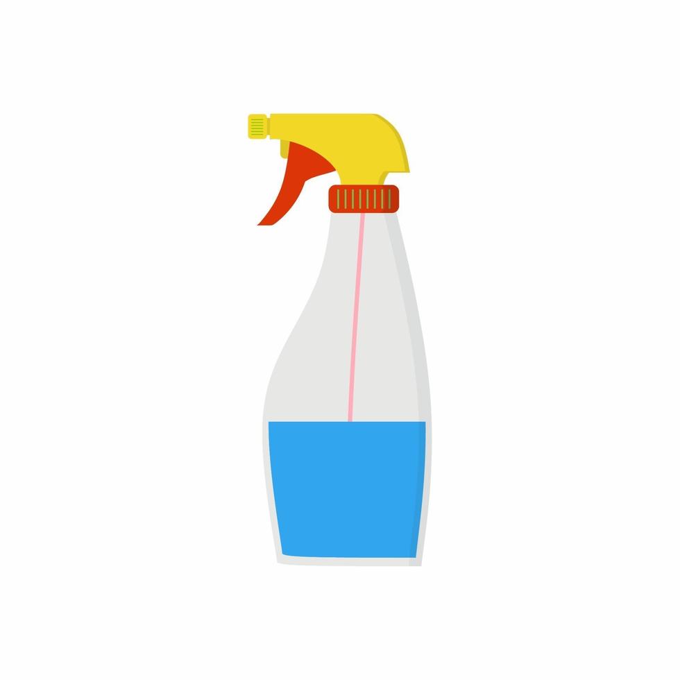 Cleaning spray bottle icon flat vector. A bottle of antiseptic spray. Spraying Anti-Bacterial Sanitizer Spray, Hand Sanitizer Dispenser, infection control concept. Hygiene home and personal hygiene. vector