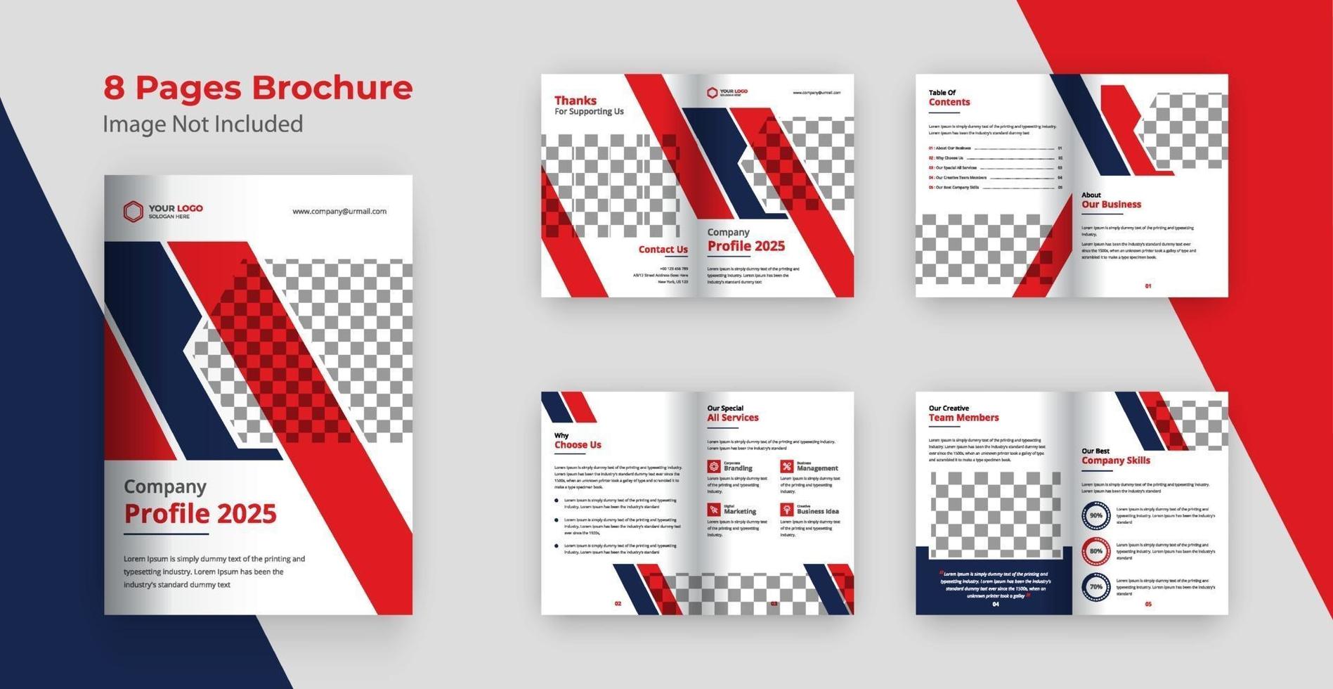 Company profile brochure template vector