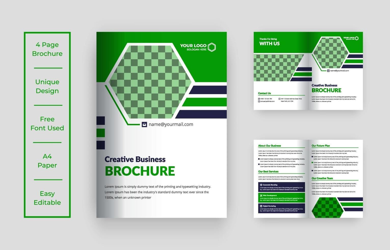 Creative business brochure vector