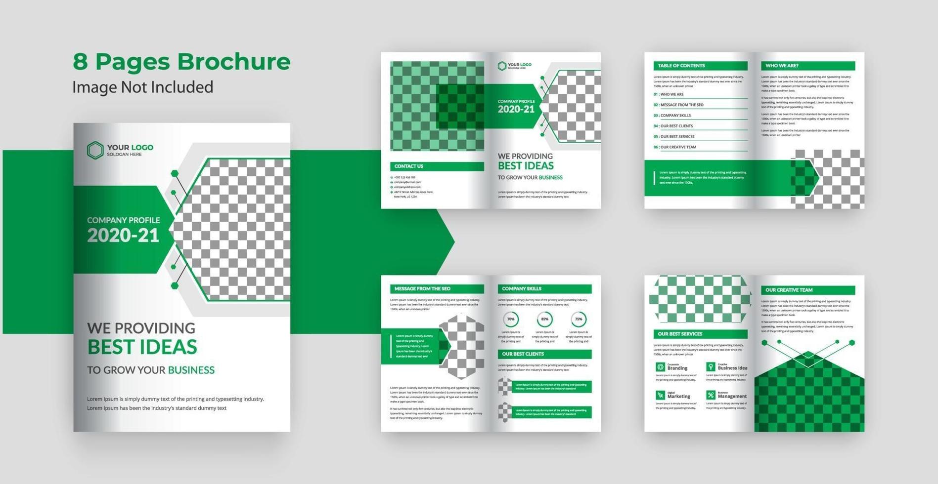 Pages company profile brochure vector