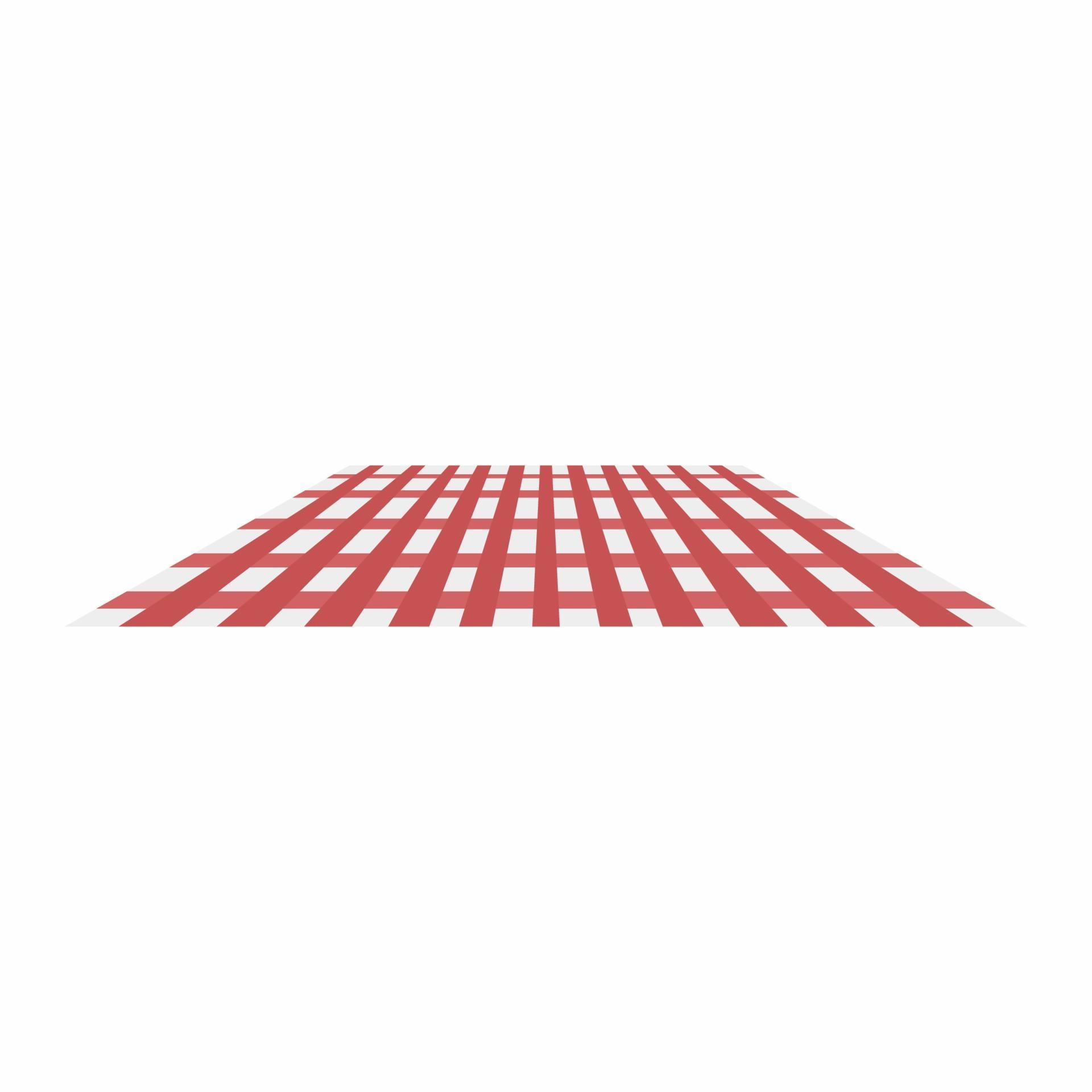 Picnic blanket on a white background. A lying red and white tablecloth