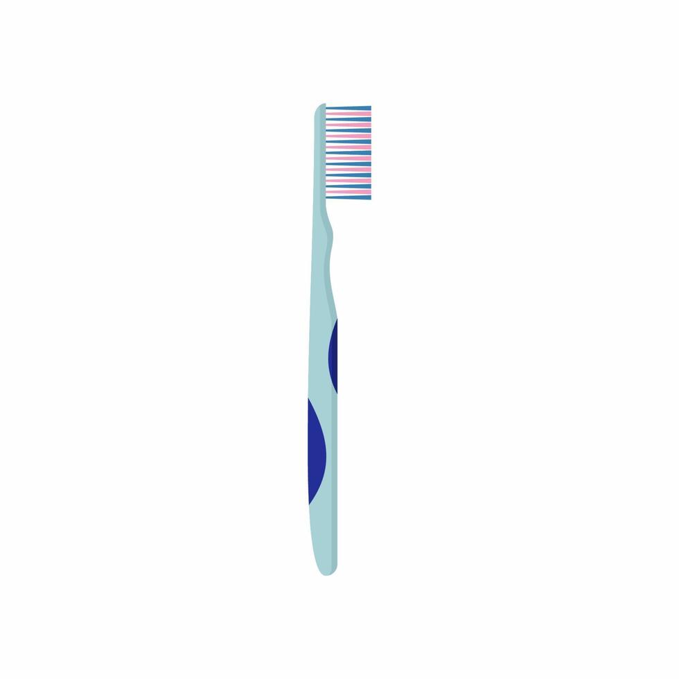 cepillo de dientes, aislado sobre fondo blanco, elemento de diseño. concepto dental. un cepillo de dientes para lavarse los dientes. diseño plano, cuidado de la salud, higiene saludable, ilustración vectorial aislado sobre fondo blanco vector