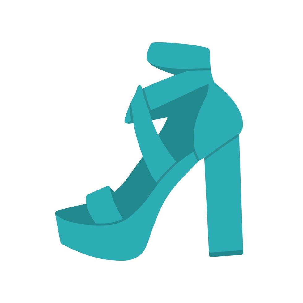 Fashionable women's high-heeled shoes. Elegant sandals. Vector illustration