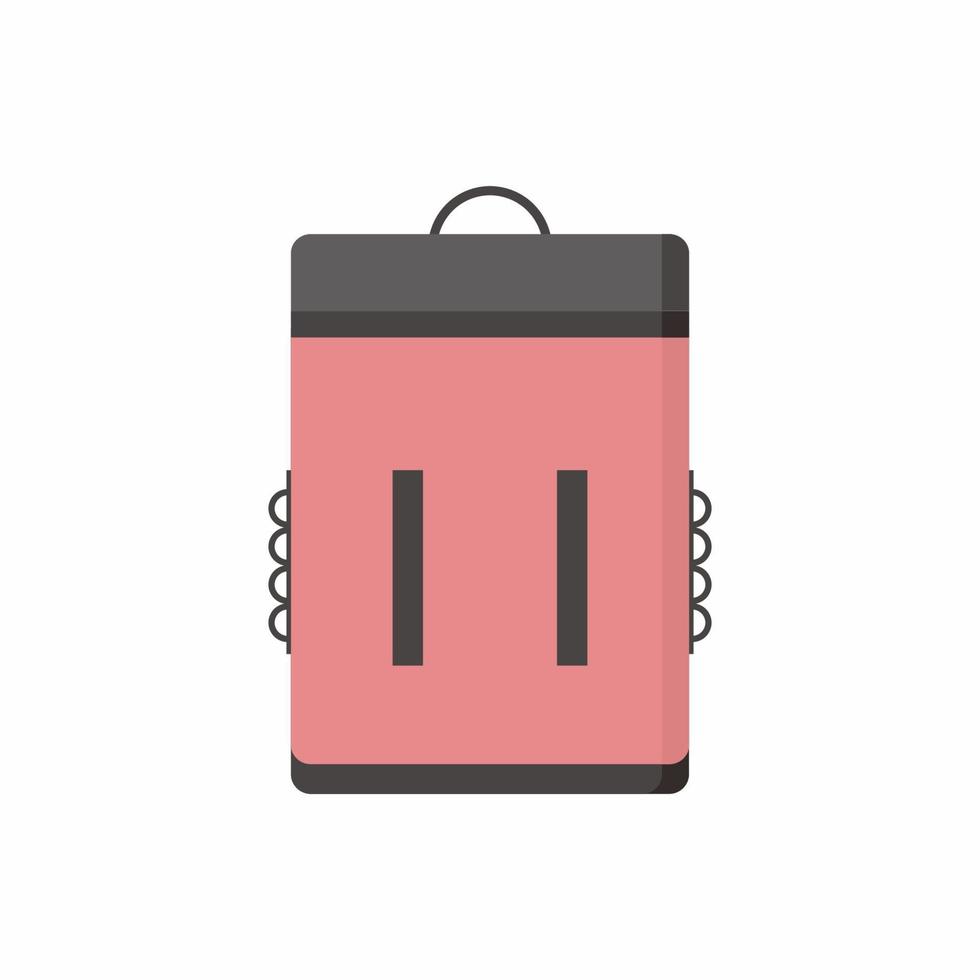 iconos de mochila portátil más fresco aislados sobre fondo blanco. bolsa de picnic. campamento turístico o equipo de vacaciones en diseño de dibujos animados. ilustración vectorial plana actividades al aire libre vector