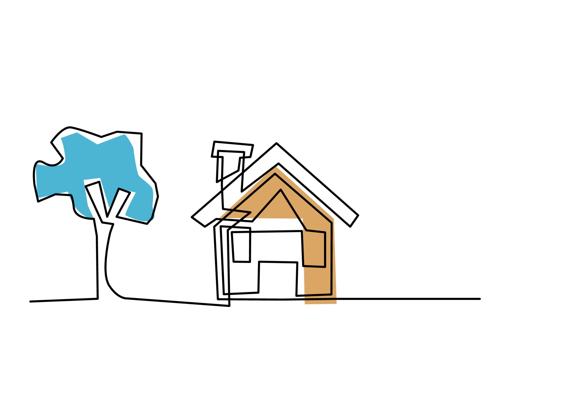 Sketch The Outline Of An Old Wooden Village House Stock Illustration -  Download Image Now - Log Cabin, Passenger Cabin, Drawing - Activity - iStock