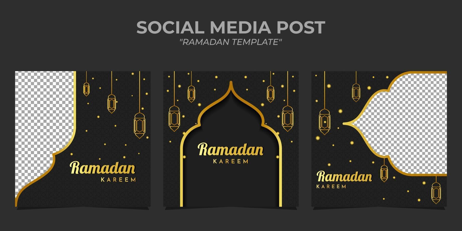 publicación de redes sociales temaplate ramadan kareem vector