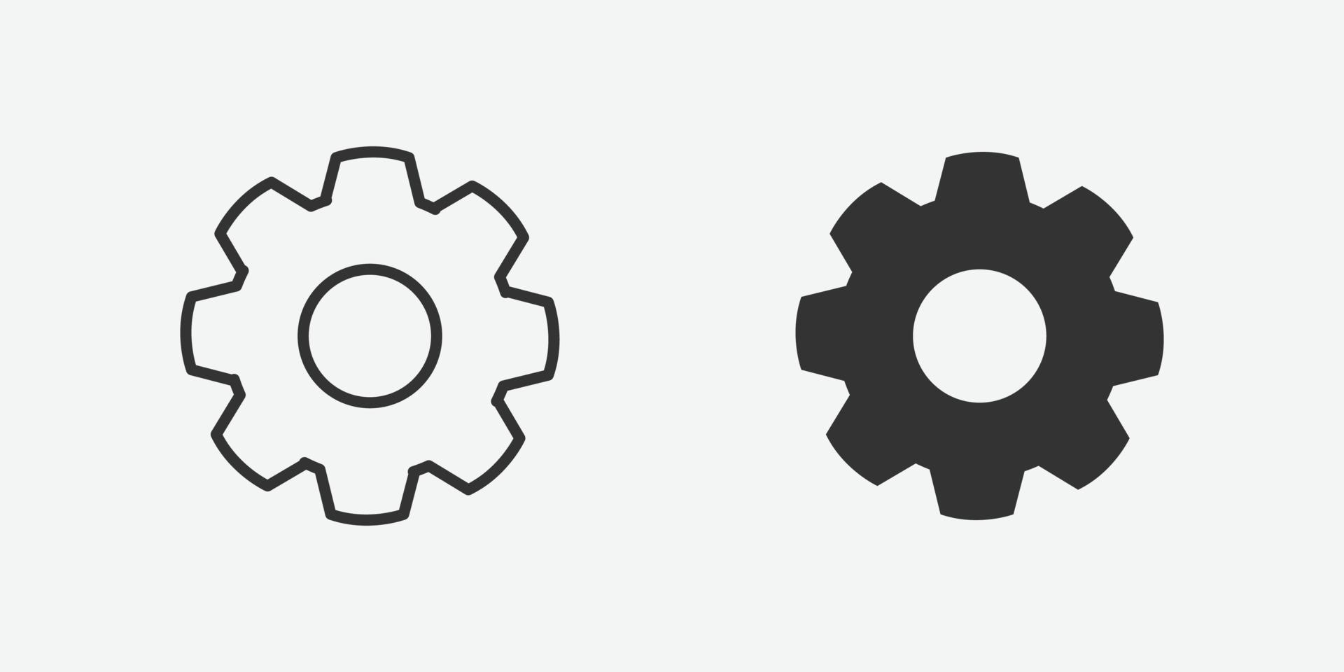 setting icon design vector sign. Gear isolated sign.