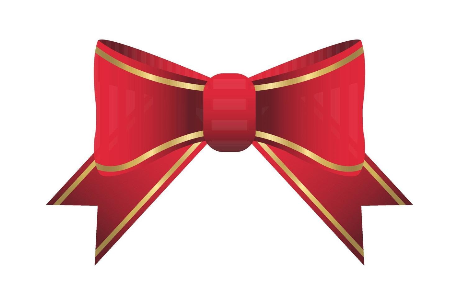 red ribbon vector on a white background