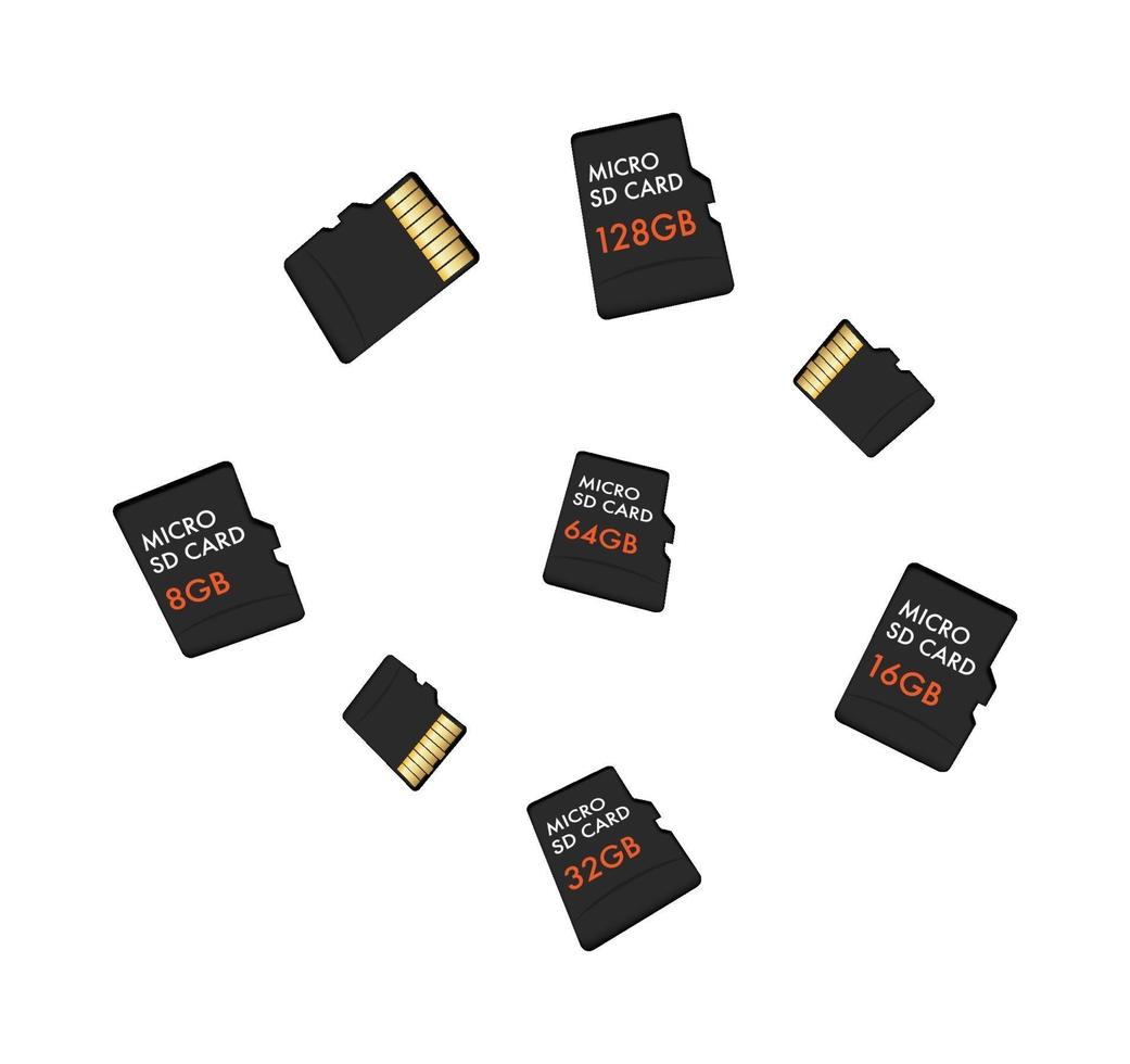 tarjeta de memoria micro sd vector