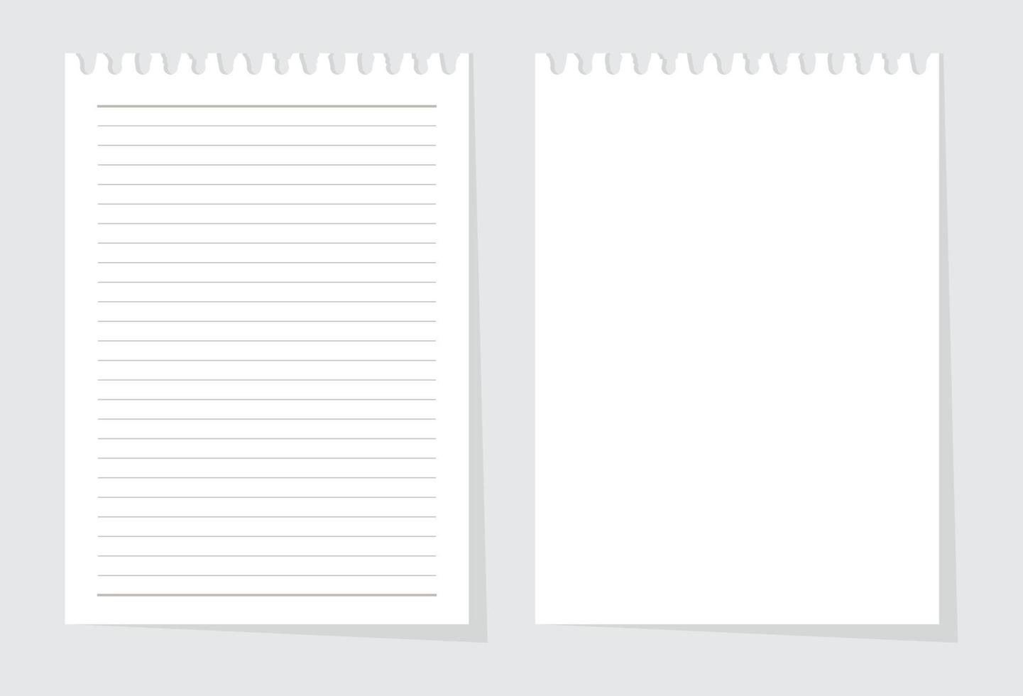 blank paper sheet from a writing pad vector