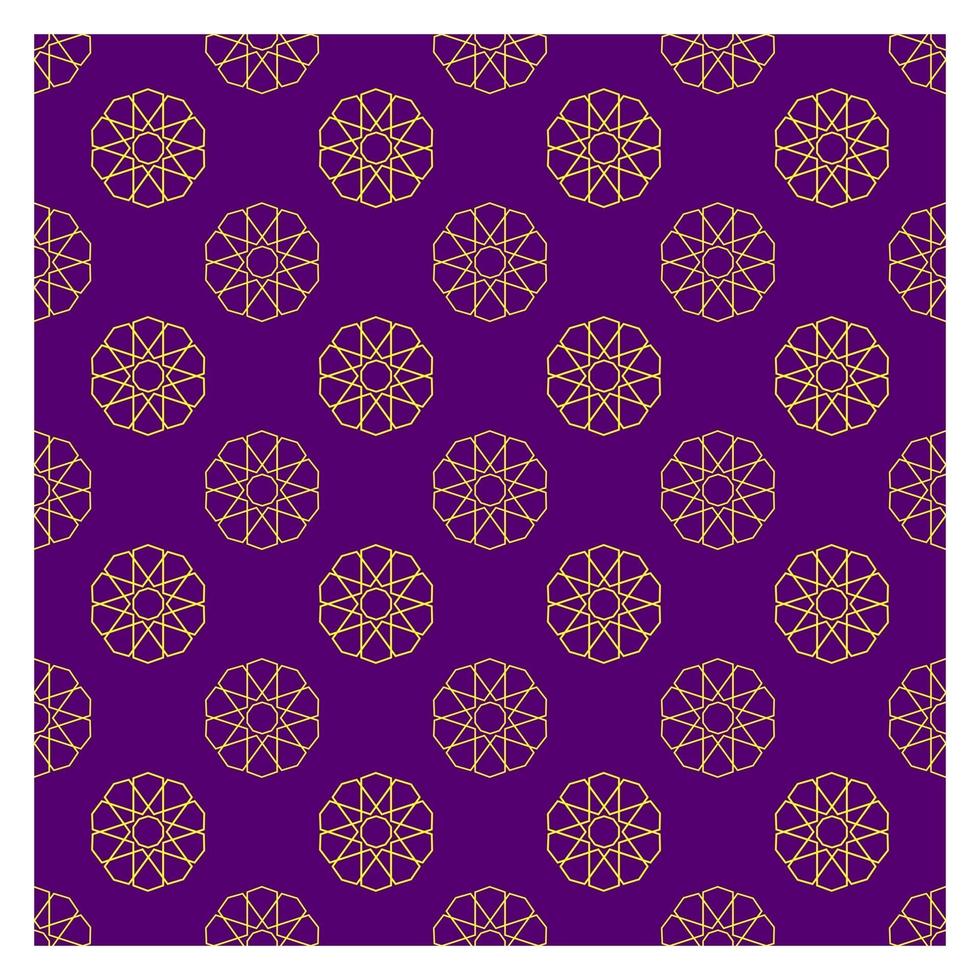 Arabic Gold Seamless Pattern wtih Purple Background vector