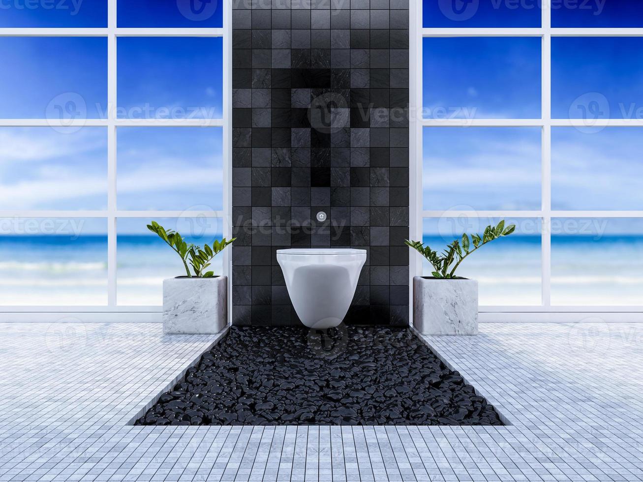 Diseño de interiores de baño 3d foto