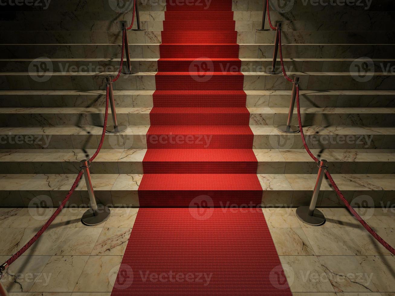 Alfombra roja 3d foto