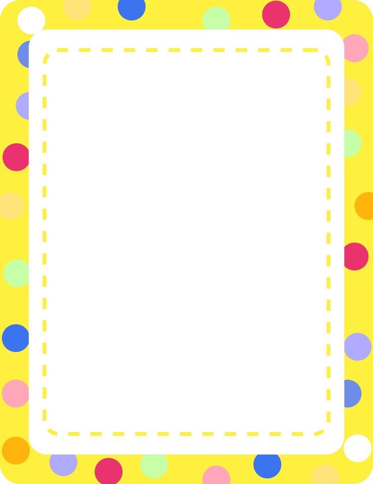 Empty colourful frame banner template vector