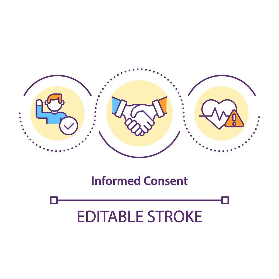 Informed consent concept icon vector