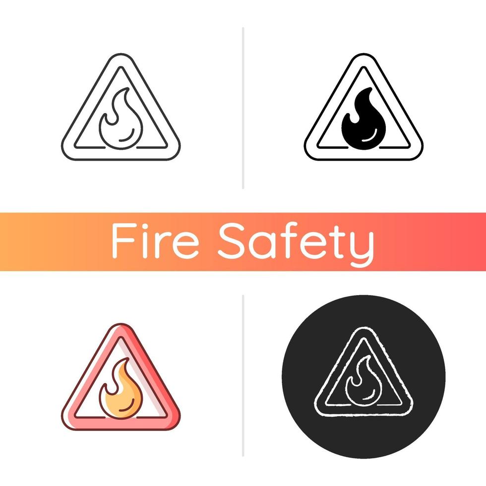 Flammable vector icon