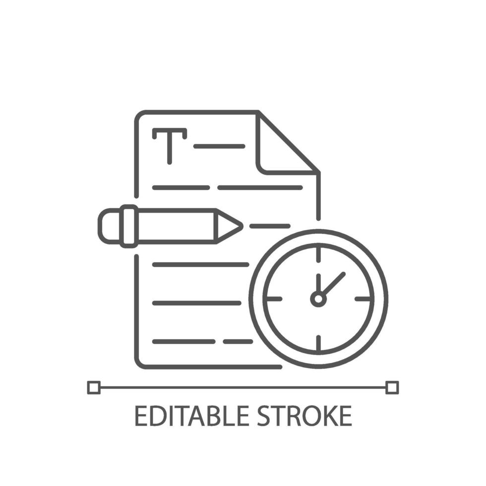 Urgent copywriting linear icon vector