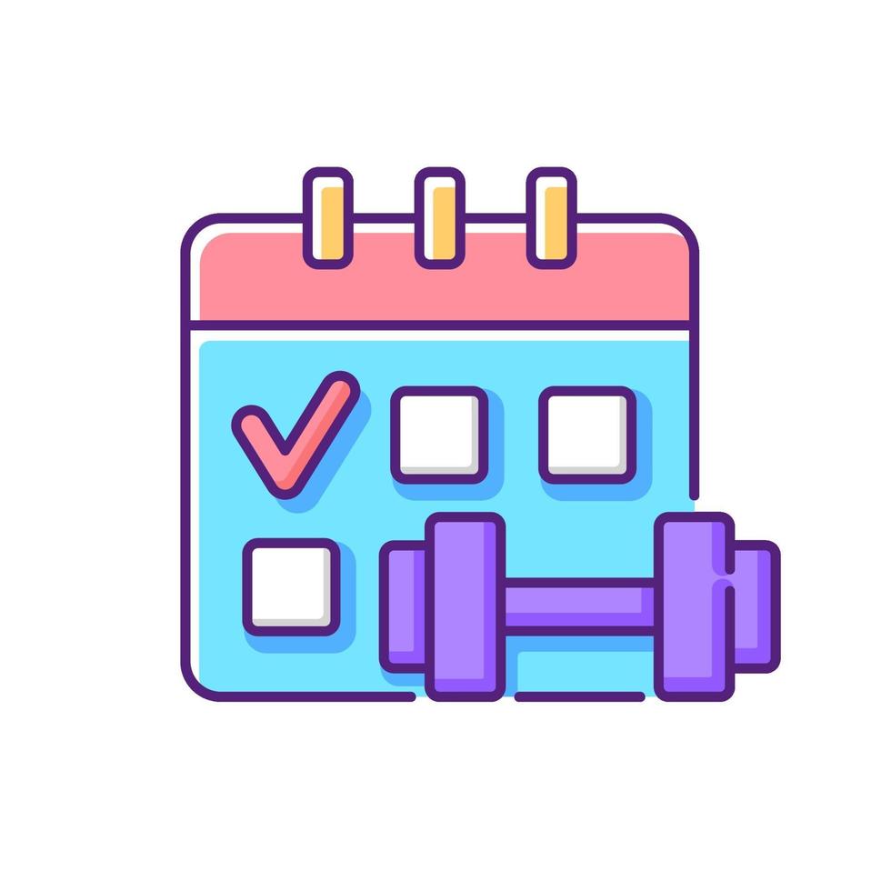 Regular exercise RGB color icon vector