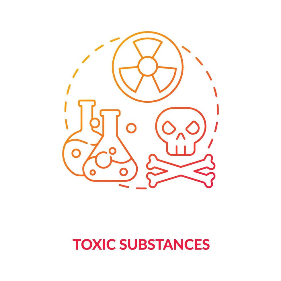 Toxic substances concept icon vector