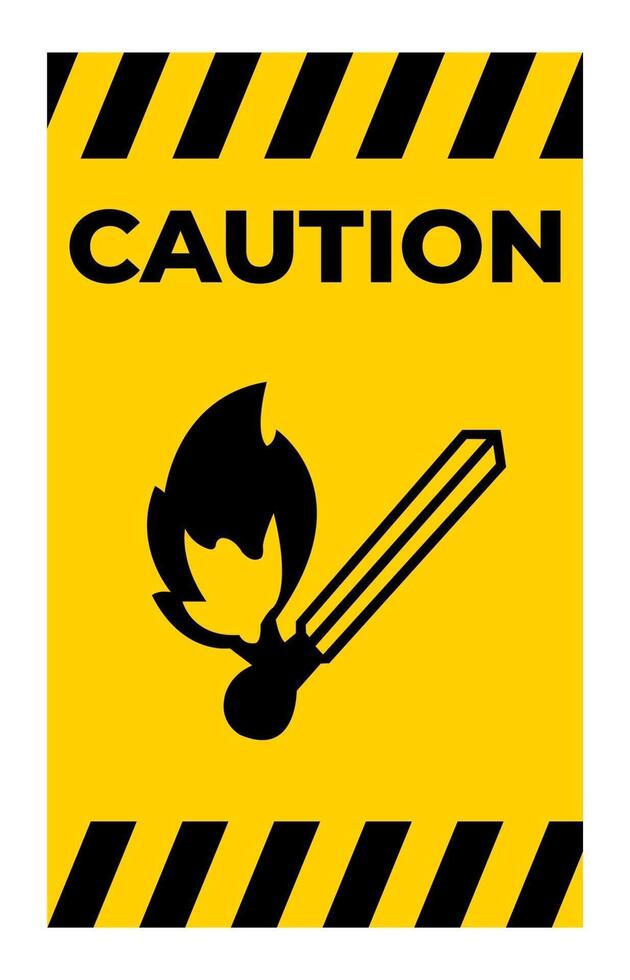 Caution No Fire Ignition Symbol Sign Isolate On White Background vector