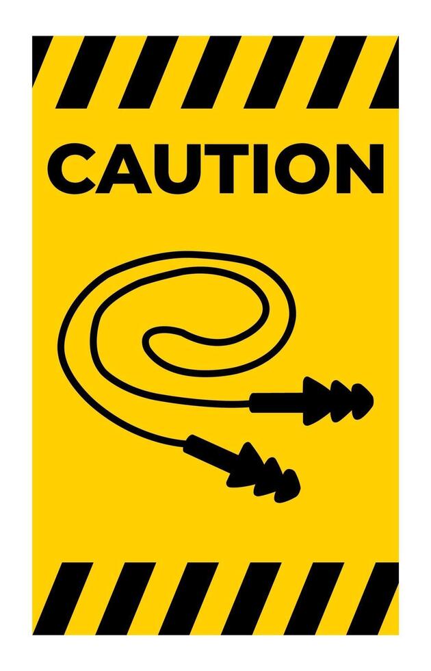 Wear Earplugs Symbol Sign vector