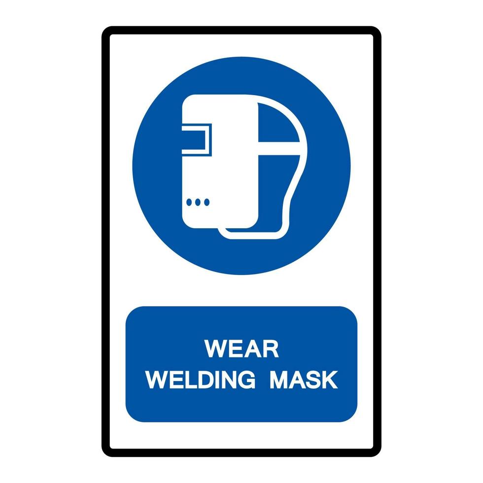Wear Welding Mask Symbol Sign vector