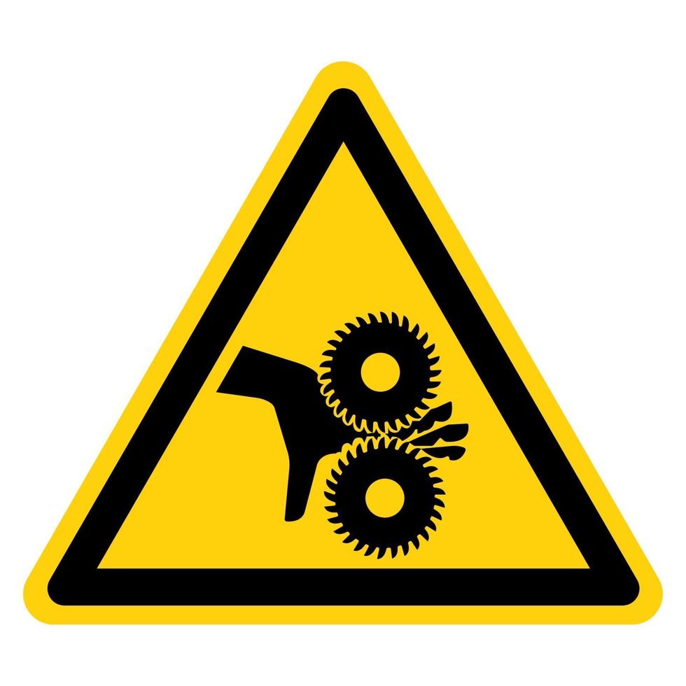 Cutting of Fingers Rotating Blades Symbol Sign vector