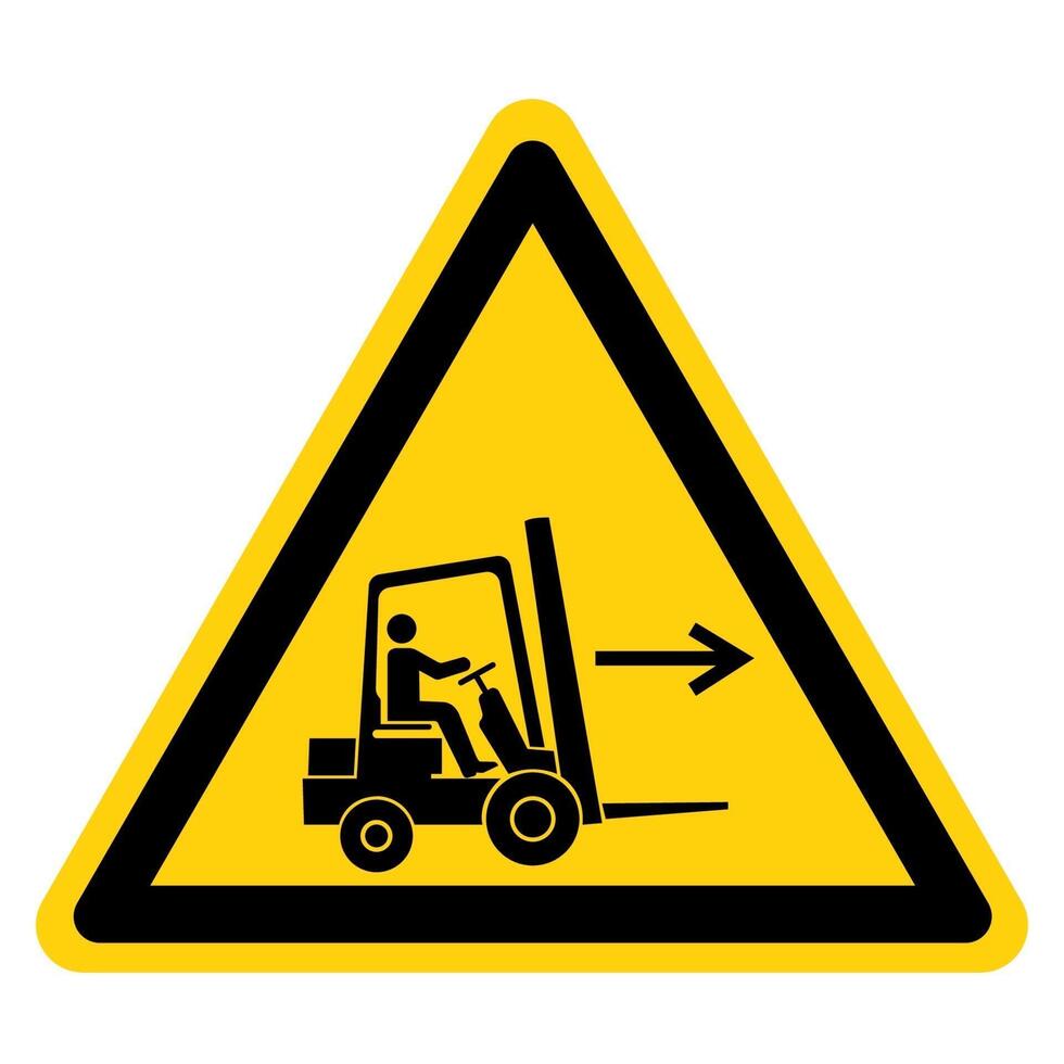 Forklift Point Right Symbol Sign vector