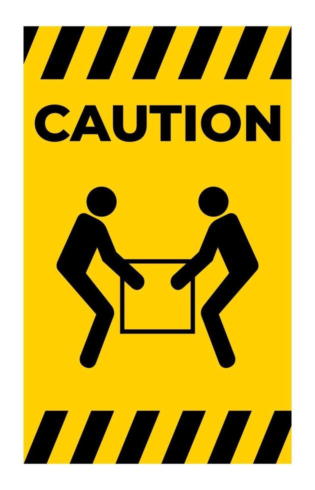 Use Two Person Lift Symbol Sign vector
