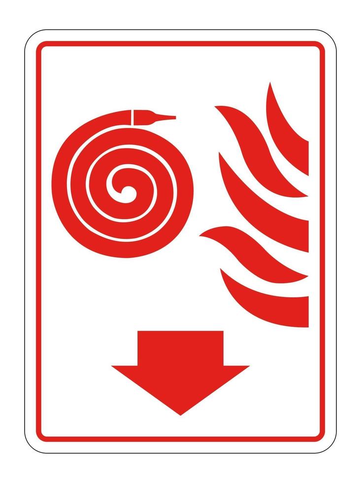 Fire Reel Hose Sign vector