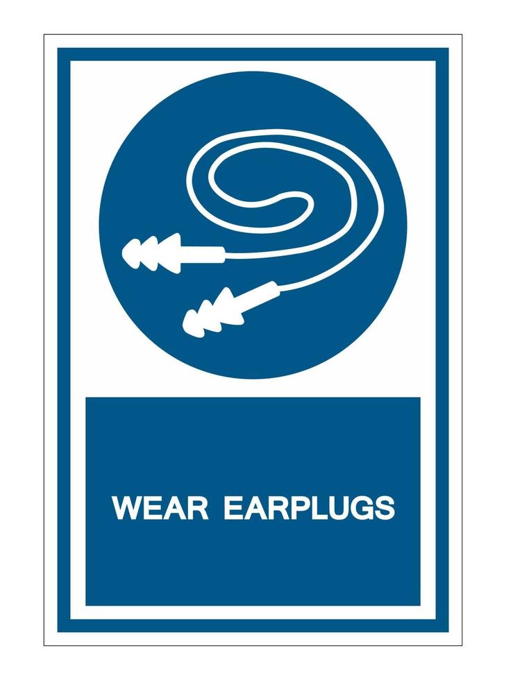 Wear Earplugs symbol vector