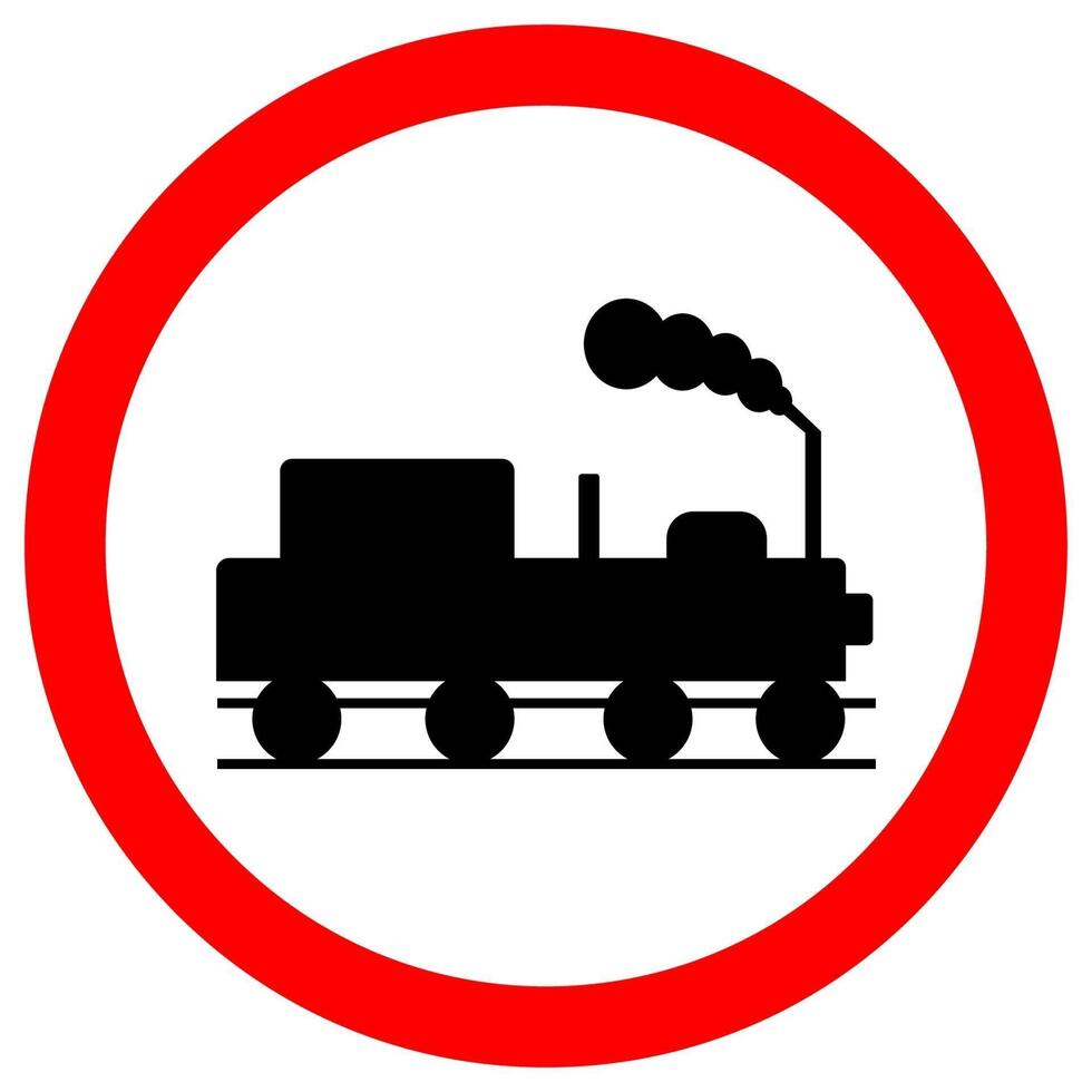 Train Railroad Traffic Road Sign vector