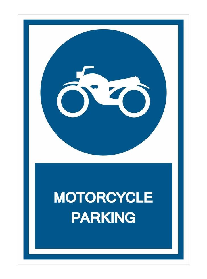 Motorcycle parking Symbol Sign vector