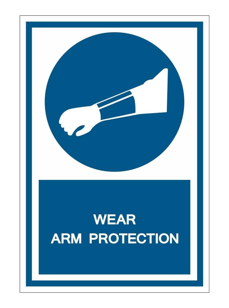 Symbol Wear Arm Protection Sign vector