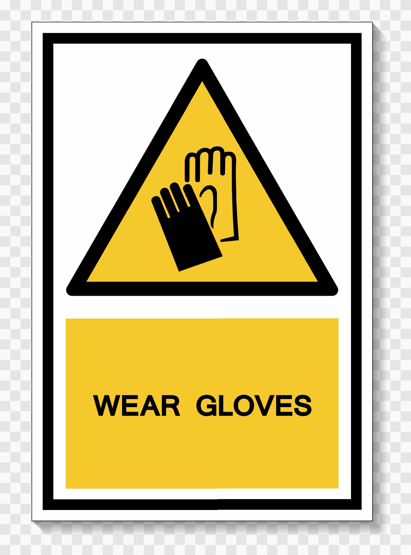 usar guantes, símbolo, señal 2306716 Vector en Vecteezy