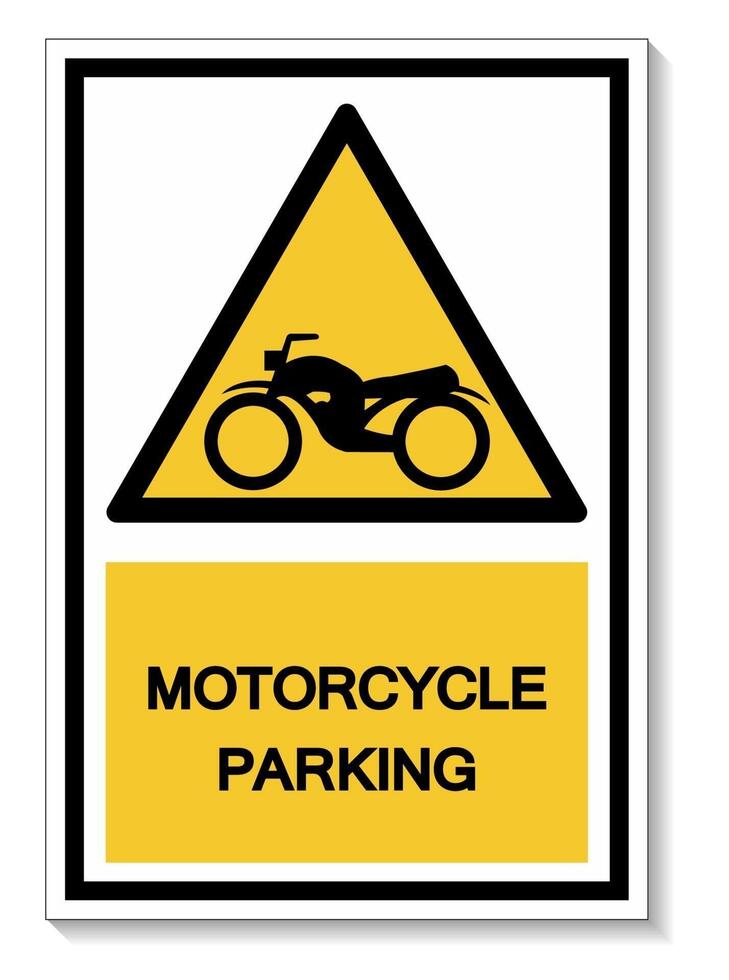 señal de símbolo de estacionamiento de motocicletas vector